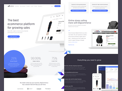 New BigCommerce Site bigcommerce branding growth homepage identity logo triangle website