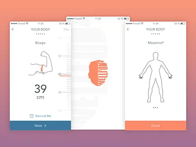 Health iOS mobile app app application fitness flat health ios lifestyle medical mobile