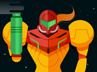 Samus Aran games girl google green metroid nintendo orange red robot samus aran space video