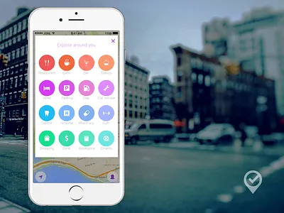 Map+ - around app app design lbs map