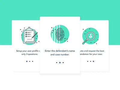 Onboarding illustrations app finger glass green illustration magnifying mobile onboarding print screens setup