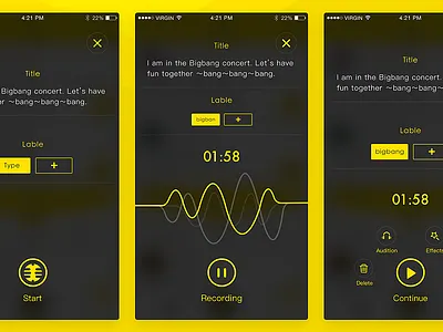 Live Fm Project ai contact line live play ps sketch social ui voice yello