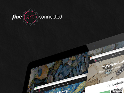 Fine Art Connected blog landing ui design