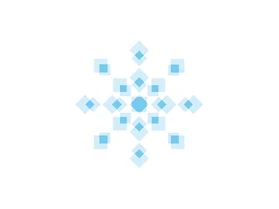 Snowflake copo cuadrado flake logo nieve snow square