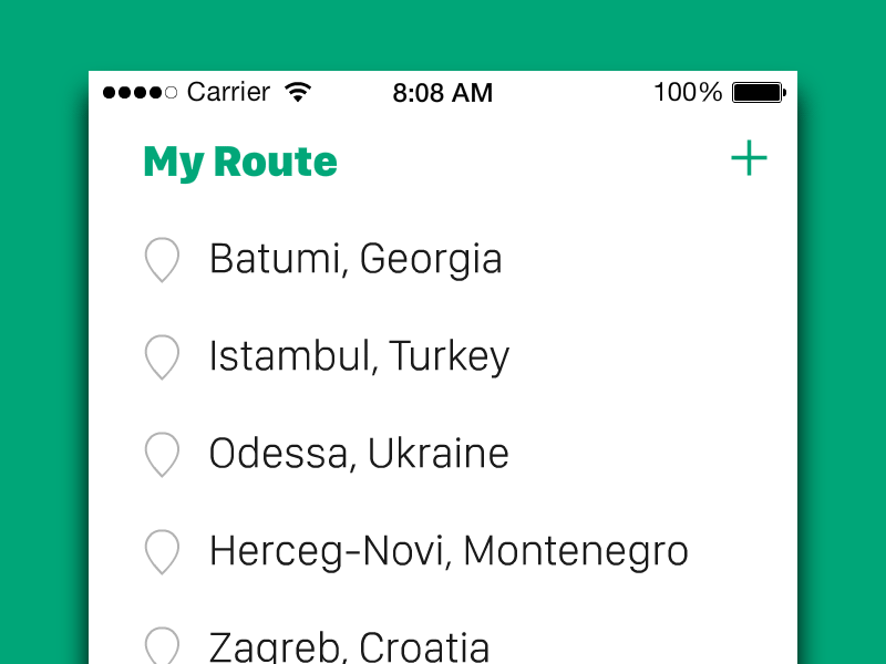 Top Bar Concept Animation animation app background clean concept ios minimalistic navigation scrolling table view top bar ui