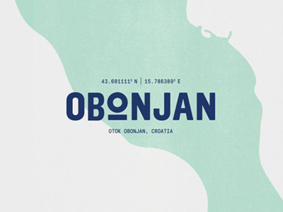 Obonjan branding croatia festival island logo music type wordmark