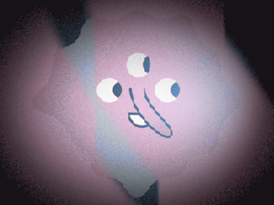 A Face ameba blob boy chap cheeky face nose peen silly