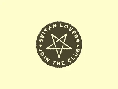 Seitan Lovers Club badge flat icon logo motorcycle vegan