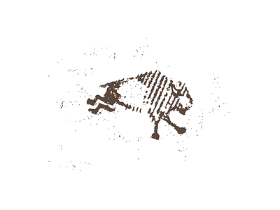 Buffalo animal bison buffalo line logo mark negative simple space texture