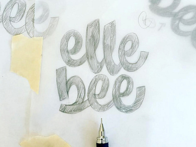 elle bee pt.I branding lettering logo lowercase personal personal project script script lettering script logo