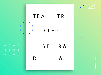 Shot #2 desing editorial gradient magazine shapes typography