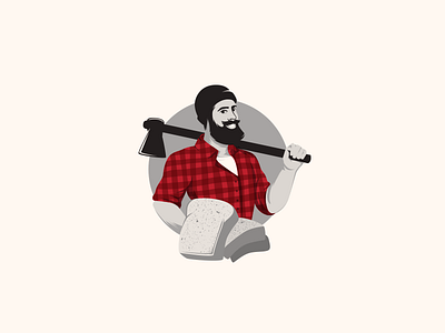 Lumberjack bread design drawing illustration logo logo design logomachine logos lumberjack vector