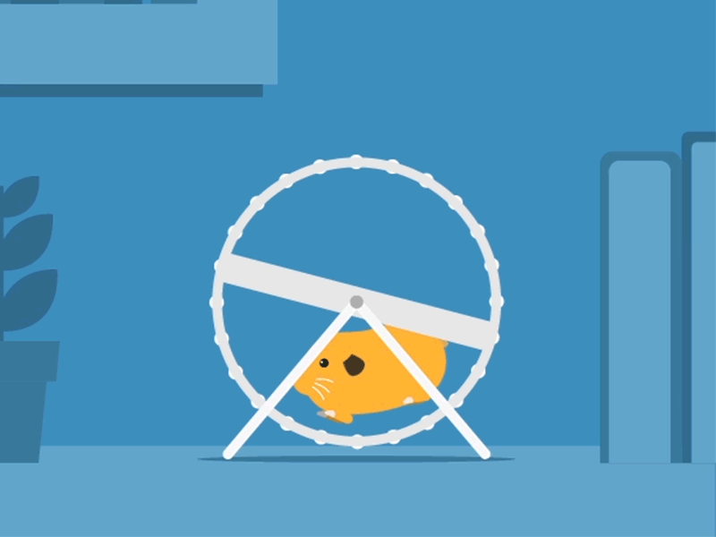 Hamster animation character rig cycle fur gif hamster rubber hose running wheel