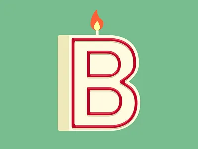 B is for birthdday 36 days of type b birthday typography vector