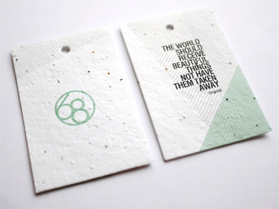 Seeded Hang Tags branding eco graphic design green logo organic seeds tags