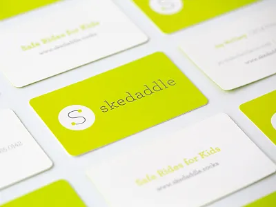 Skedaddle Business Cards brand strategy concepting printed material signage slogans and tag lines ui design vehicle design visual identity