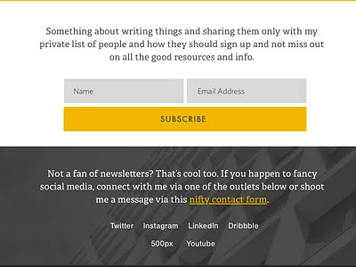Personal Website Redesign pt 2 forms photography typography ui ux web design