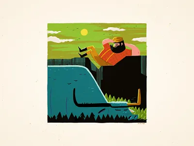 Paul Bunyan & Babe andrew kolb illustration kolbisneat paul bunyan planet pulp public domain