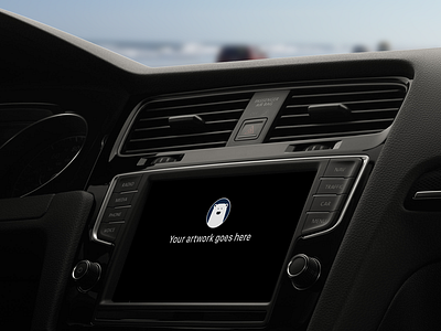 Carplay Wide Side View PSD Freebie carplay mockup photoshop psd ui