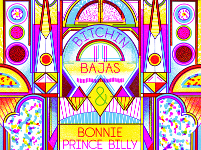 Bonnie Prince Billy and Bitchin Bajas Poster bitchin bajas bonnie prince billy cafe oto design illustration london poster print residency screenprint