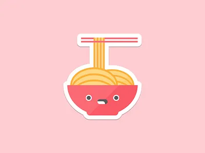 Raaaaaaaaamen food icon illustration ramen sticker