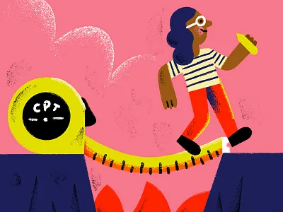 Creative Pep Talk 082 - Creative Vaccine creative pep talk editorial illustration fire glasses stripes tape measure
