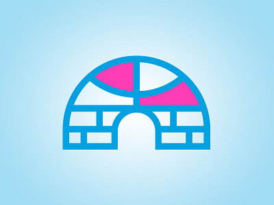 Winter Basketball League Logo basketball igloo women