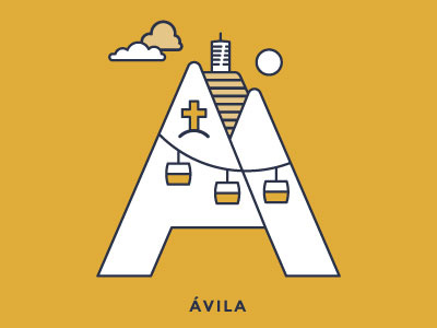 36 Days Of Type - A 36 days of type 36daysoftype a icon illustration letter mountain type venezuela