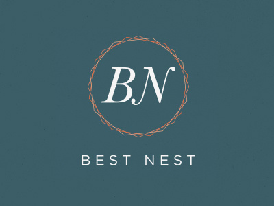 Best Nest Interior Design Logo abstract blue interior design logo minimal nest