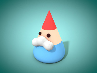 Gnome Love amigurumi character cinema 4d everyday gnome