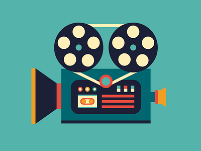 Film Camera camera film flat illustration movie