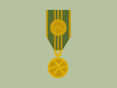 Dribble Debut army badge ball debut dribble medal military