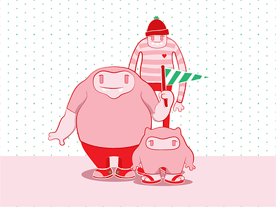 Monster Family character flag monster