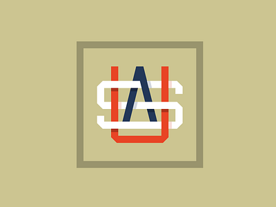 USA america letters monogram type usa