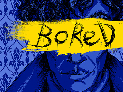 Sherlock print design for Nerd Universe bbc bored design illustration nerd print sherlock shirt silkscreen universe