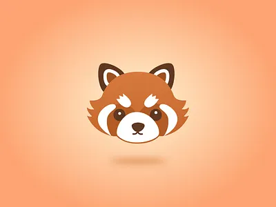 Red Panda bear china design icon logo mascot nepal panda