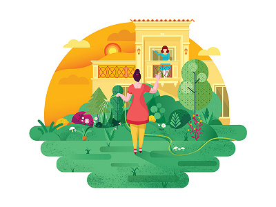 Neighbors bangalore illustration india neighbors shylesh