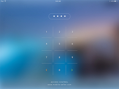 Keypad Login Screen access control blurring ios ipad keypad login screen minimalist