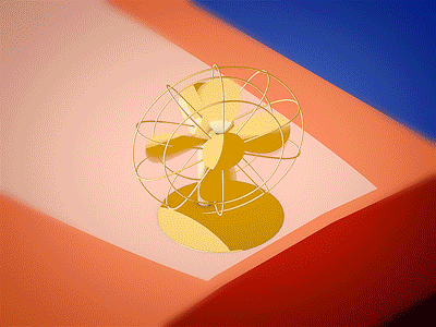 Sea breeze afte animation boat c4d effects fan smoke