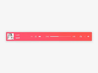 DailyUI - Day 009 Music Player 009 app flat music player ui