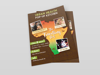 Event Poster: The Travelling Chef a5 poster urban health