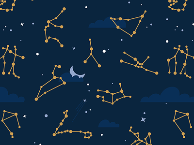 In the stars astronomy illustration pattern stars