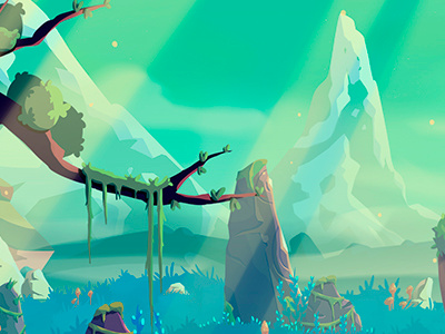 Encharted Forest 2 forest game illustration level mountains mushrooms
