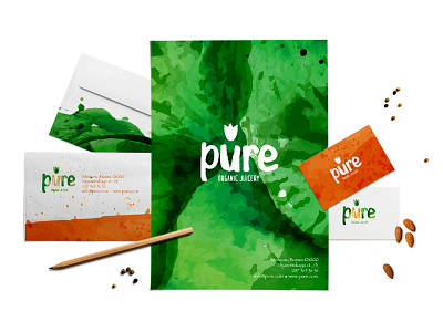 Corporate identity designed for Pure brand branding identity logo logotype style