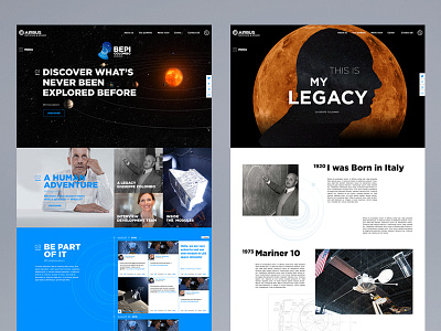 Website Bepi Colombo Mision website bepicolombo mission space ux website