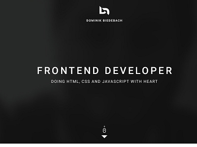 Portfolio Pageheader black logo minimalistic portfolio webdesign