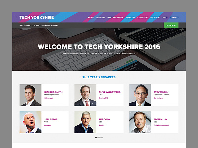Tech Yorkshire Home Page branding conference home page website