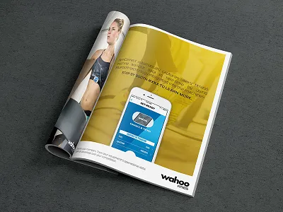 Wahoo Fitness Mag Ad app fitness photoshop print print design