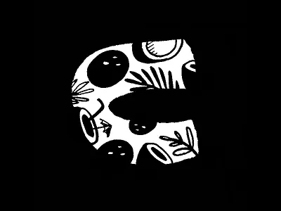 C is for Coconut 36daysoftype b coconut drawing food lettering veg vegan