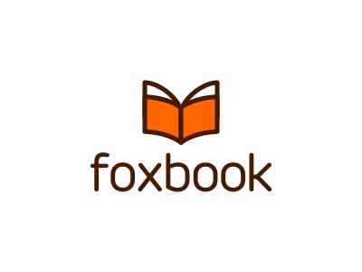 Foxbook Logo Design book brand branding design fox head icon identity logo pages